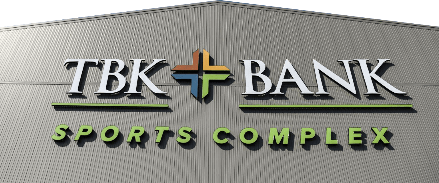TBK Bank Sports Complex sign
