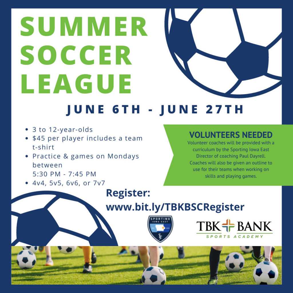 Summer Youth Soccer League TBK Bank Sports Complex & Entertainment